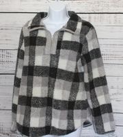 Plaid Sherpa Flannel Quarter-Zip