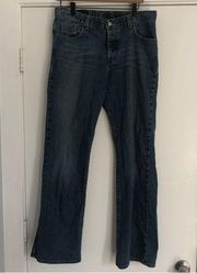 Dungarees blue jean denim button fly Y2K side rider