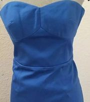 Ted Baker London Blue Strapless Dress Size 0 XS Beautiful RARE HTF GORGEOUS