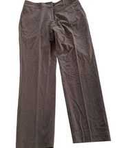 J Jill Pants Womens 12 Brown Genuine Fit Straight Leg Trouser Mid Rise Poly