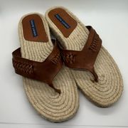 Ralph Lauren Flip Flop Espadrille Sandals Size 10