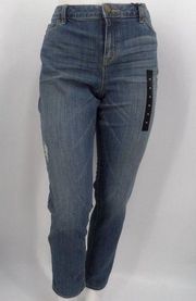 "SIMPLY VERA" MEDIUM WASH LIGHTLY DISTRESSED SKINNY JEANS PANTS SIZE: 14 NWT