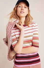 Anthropologie Scotch & Soda Anja Sweater Striped  Tee XS