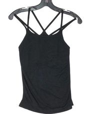 SWEATY BETTY Size S Seamless Ribbed Yoga Tank in Black Strappy Racerback