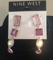 Nine West Pink Orchid Multi Shape & Color Earrings