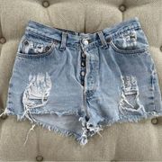 Levi’s Vintage 90s  501 Button Fly High Rise Jean Cut Off Shorts Daisy Dukes 11 4