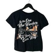 Vibe N Be The One Who Wanders T Shirt Desert Cactus Statement Graphic Tee Small