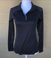 Black Half Zip Workout Sweater Size XS