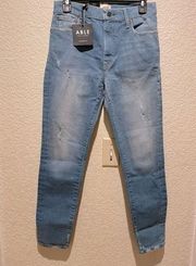 NWT Able High Rise Jeans Size 27 Cindy Wash Color Some Distressed