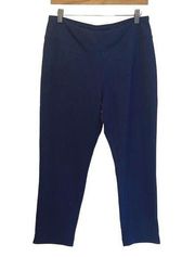 Boston Proper Womens High Rise Beyond Travel Pull-On Cropped Pants Navy Medium