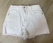 White Jean Shorts