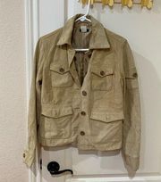 Vintage J. Crew leather jacket size small button down