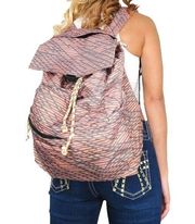 Y2K Urban Outfitters Pink & Gray Geometric Backpack