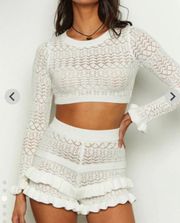 Ruffle Knit Shorts