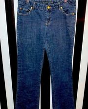 Michael Kors Bootcut Denim Jeans Dark Wash Size 10 Woman’s EUC