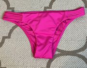 Seafolly hot pink Rouleau Brazilian Bikini Bottoms