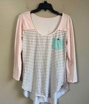 Serendipity by shrimp & grits medium long sleeve top