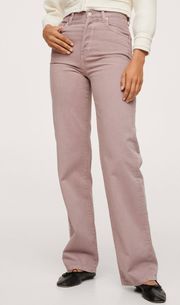 High Waisted Pants Jeans Pink