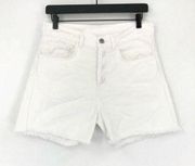 High Rise Denim Jean Short White 27