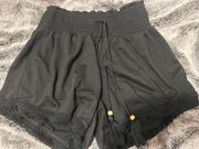 Frilly Black Shorts