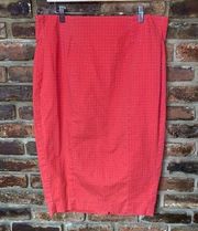 Torrid Red White Polka Dot Button-Back Midi Straight Pencil Skirt Women's Sz 14