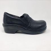 Ariat Black Leather Professional Slip On Work Clog Shoes composite toe safety 6