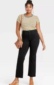 Women's High-Rise Bootcut Jeans - Universal Thread Black Vintage Stretch Size 0