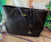 ADRIENNE VITTADINI MODERN EDGE BROWN HANDBAG