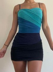 Blue Y2K Bodycon Going Out Dress Size S