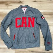 Roots Canada Grey Zip Up Sweatshirt Women’s XS