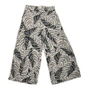 Cynthia Rowley 100% Linen Palm Leaf Crop Wide Leg Pull-On Pants size Small