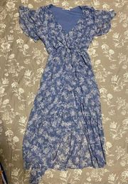 MIDI Wrap Dress, floral pattern