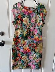 Beige by eci floral dress 👗 size 12