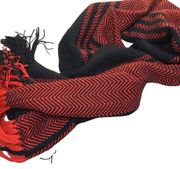 large black and red scarf