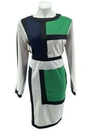 Ashley Stewart Women’s Colorblock 2-Piece Long Sleeve Top & Midi Skirt 14/16