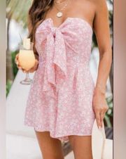 Pink lily daydreamer pink floral romper