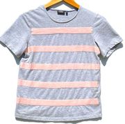 KATE SPADE Saturday Women’s Gray and Pink striped tshirt