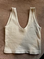 By Together V Neck Cropped Tank Top Ribbed