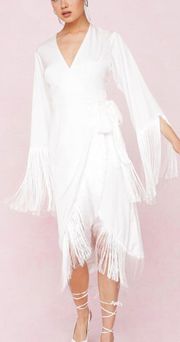 Nasty Gal Ivory Dress