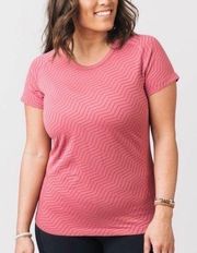 Active Pink Poppy Chevron Tee