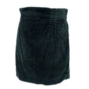 & Other Stories Corduroy Mini Skirt Zip Up Holiday Emerald Green size 8