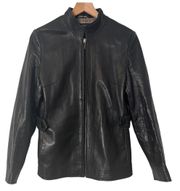 New York Leather Black Biker Jacket