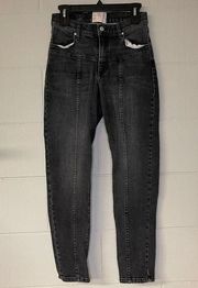 REVICE Black Venus Crop Skinny Jeans with front seams || size 28