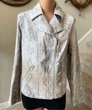 NWT Dyson Parker snake print moto jacket M