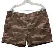 Eddie Bauer Legend Was Slightly Curvy Camo Shorts Size 16 Pinkish Brown