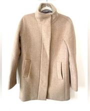 J. Crew Tan Beige wool blend City Coat mid length 4