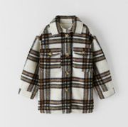 ZARA Plaid Overshirt Shacket