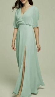 AW Vickie Bridesmaid Prom Formal Special Occasion Wedding Guest Dress, 12, Green