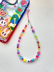 Colorful beads  phonecharm keychain