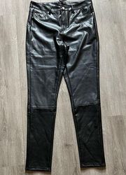 NWT 7 for all mankind Faux Leather Pants Size M